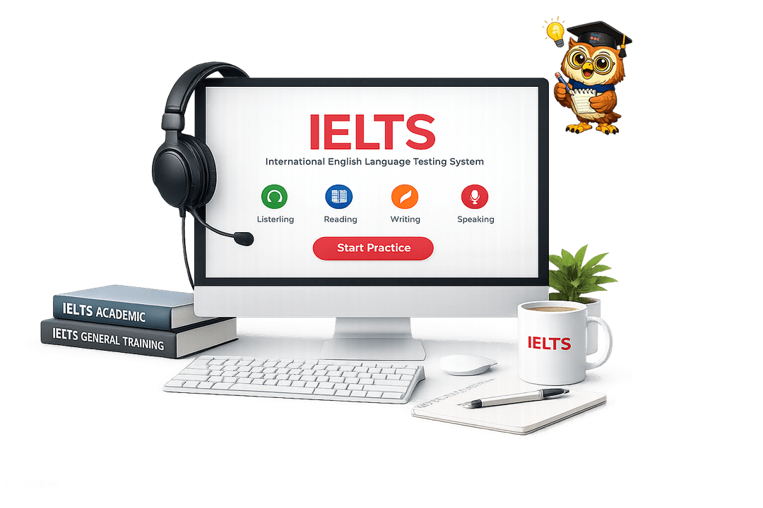 IELTS on Computer AI Integrated System - Jawaaf Consulting Academy Mascot